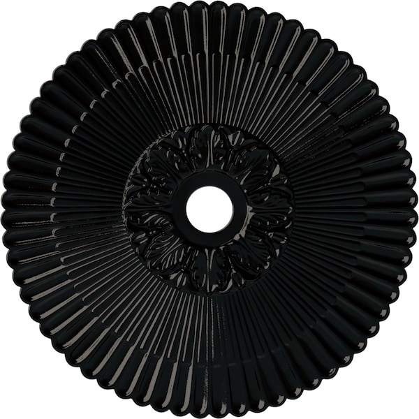 Ekena Millwork Melonie Ceiling Medallion (Fits Canopies up to 6 1/4"), Hnd-Painted Black Pearl, 36 1/4"OD x 1 7/8"P CM36MEBPS - main